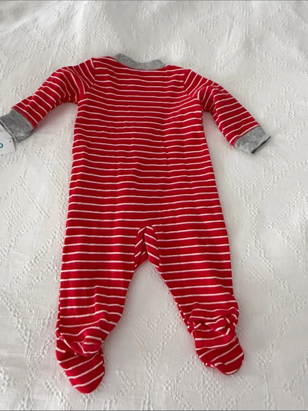 Carter's Red Striped Footed Sleeper & Olive Green 